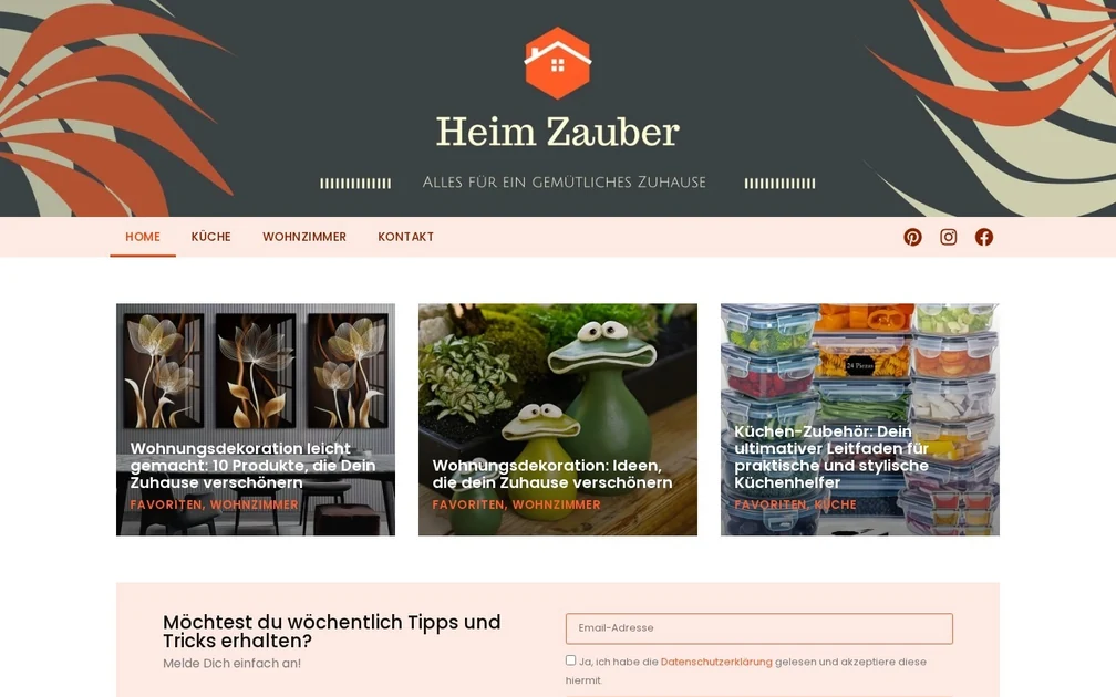 heimzauber – asztali weboldalnézet